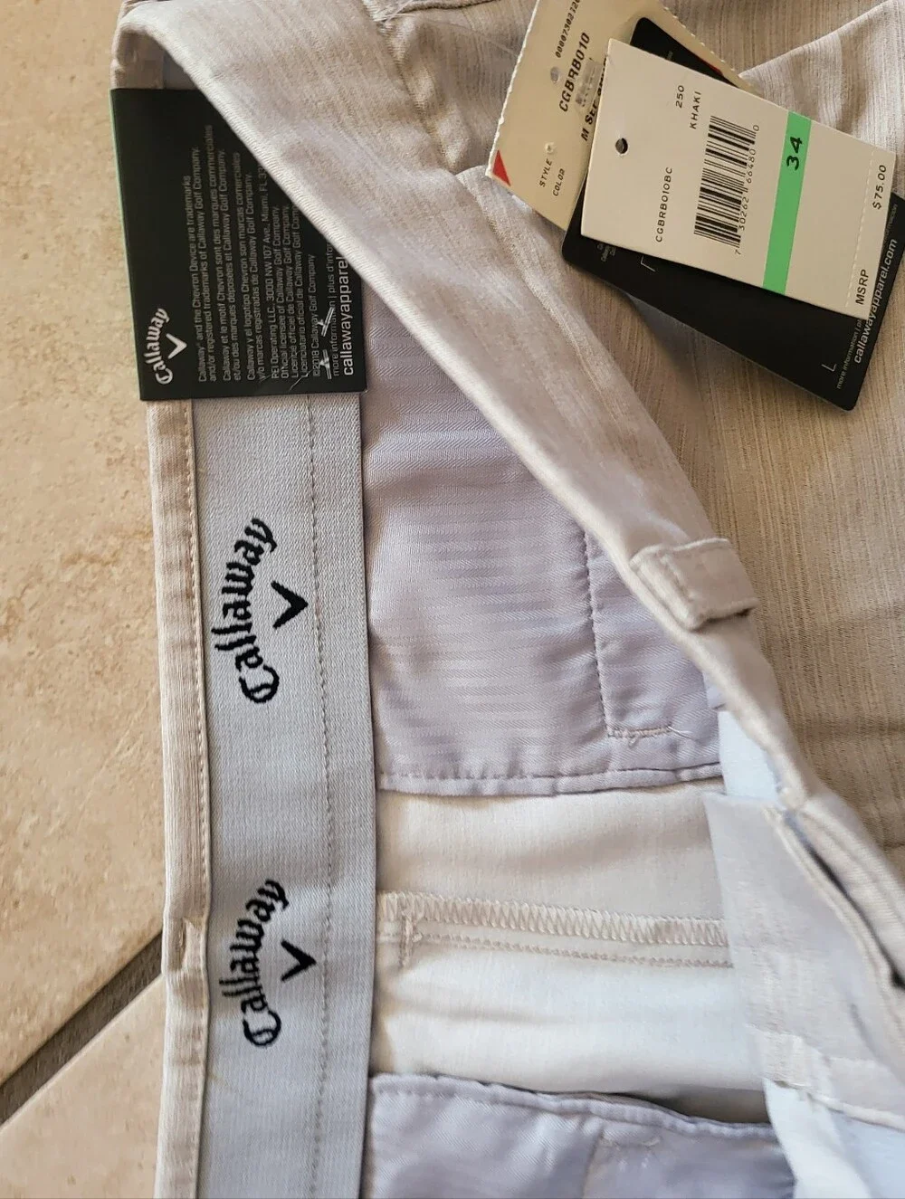 Callaway Stretch Waistband 34W